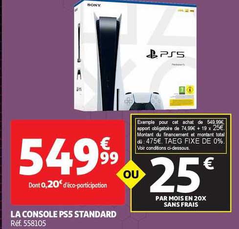 La Console Ps5 Standard