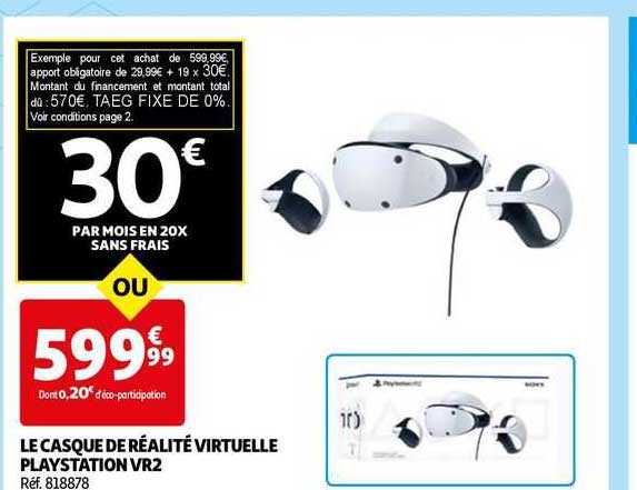 le casque de réalité virtuelle playstation vr2