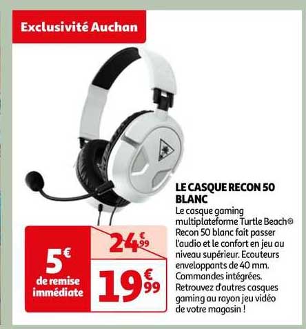le casque recon 50 blanc
