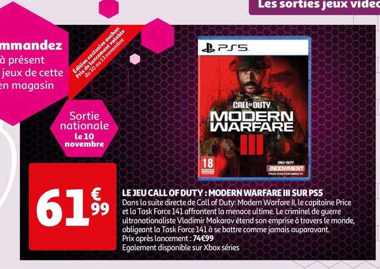 le jeu call of duty : modern warfare iii sur ps5