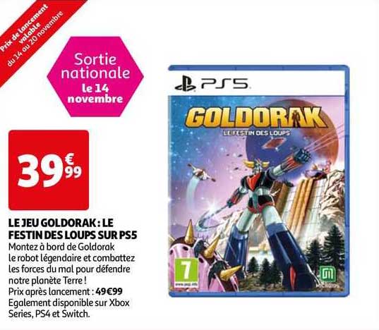 le jeu goldorak : le festin des loups sur ps5