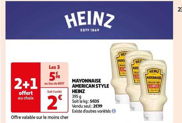 mayonnaise américan style heinz