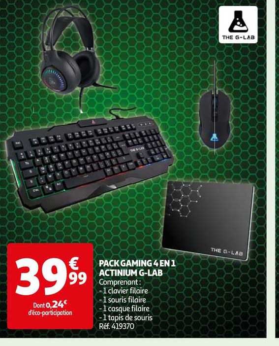 Pack Gaming 4 En 1 Actinium G-lab