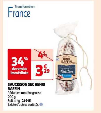 saucisson sec henri raffin