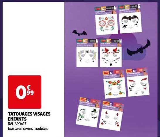 tatouages visages enfants