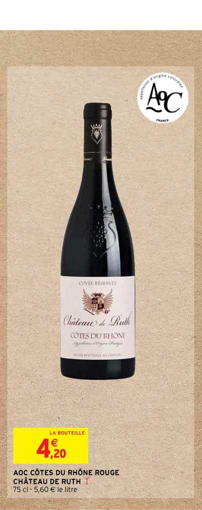 aoc côtes du rhône rouge château de ruth
