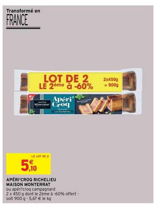 Apéri'croq Richelieu Maison Monterrat