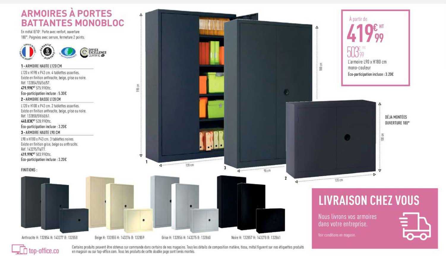 armoires à portes battantes monobloc