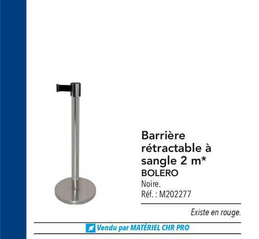 Barrière Rétractable à Sangle 2 M Bolero