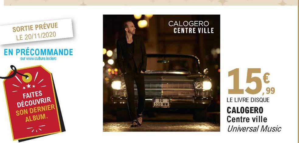 calogero centre ville universal music