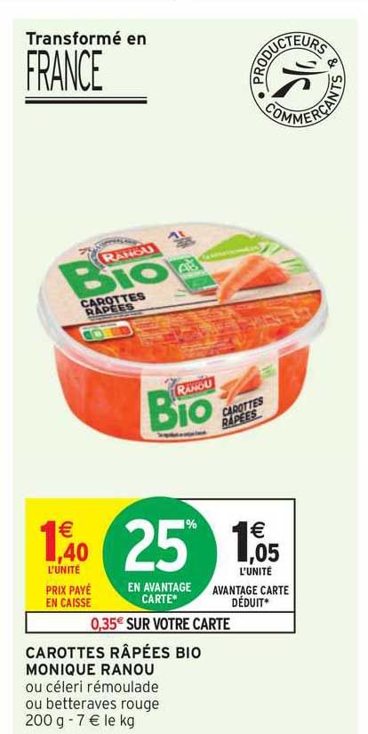 carottes râpées bio monique ranou