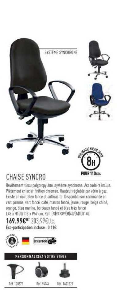 chaise syncro