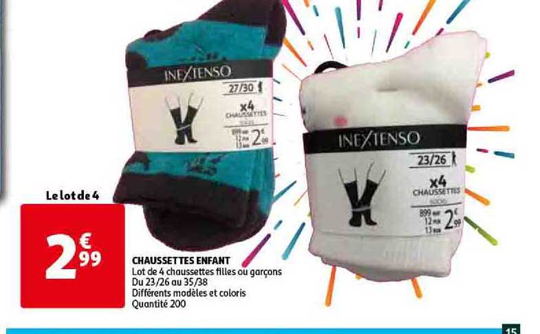 chaussettes enfant in extenso
