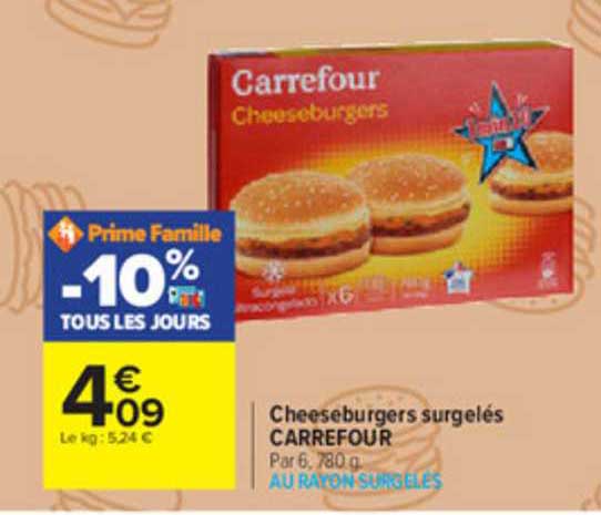 Cheeseburgers Surgelés