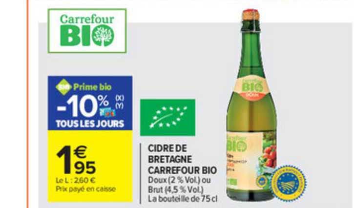 Cidre De Bretagne Carrefour Bio