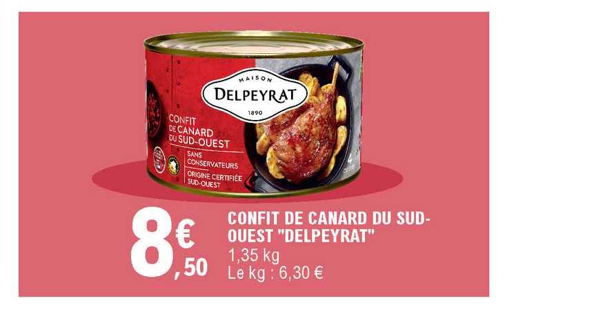 confit de canard du sud ouest delpeyrat