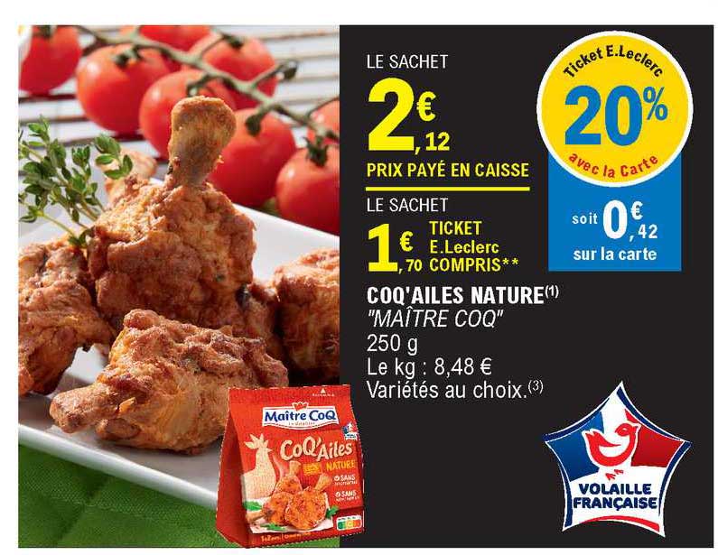 coq'ailes nature maître coq