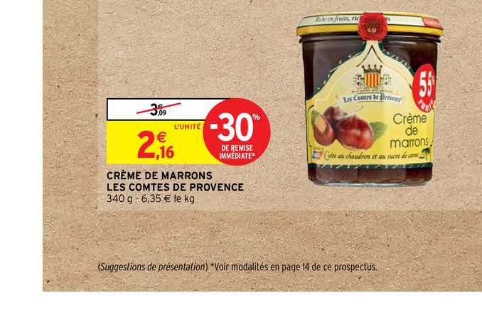 crème de marrons les comtes de provence
