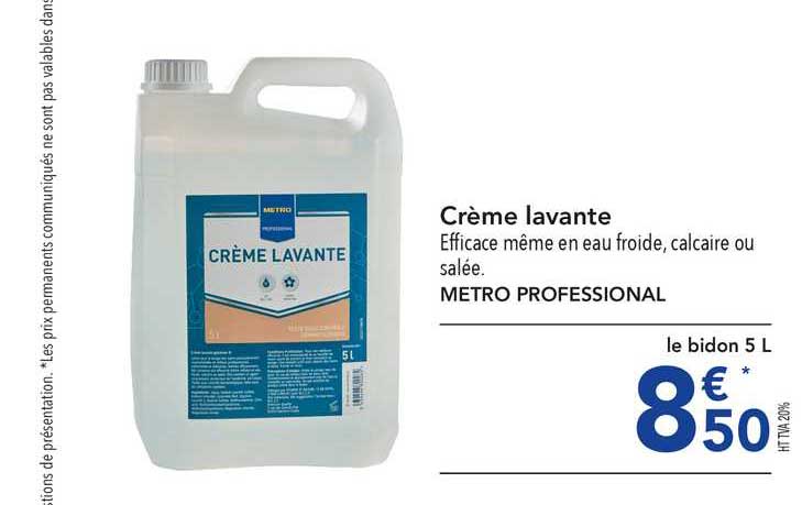 crème lavante metro professional
