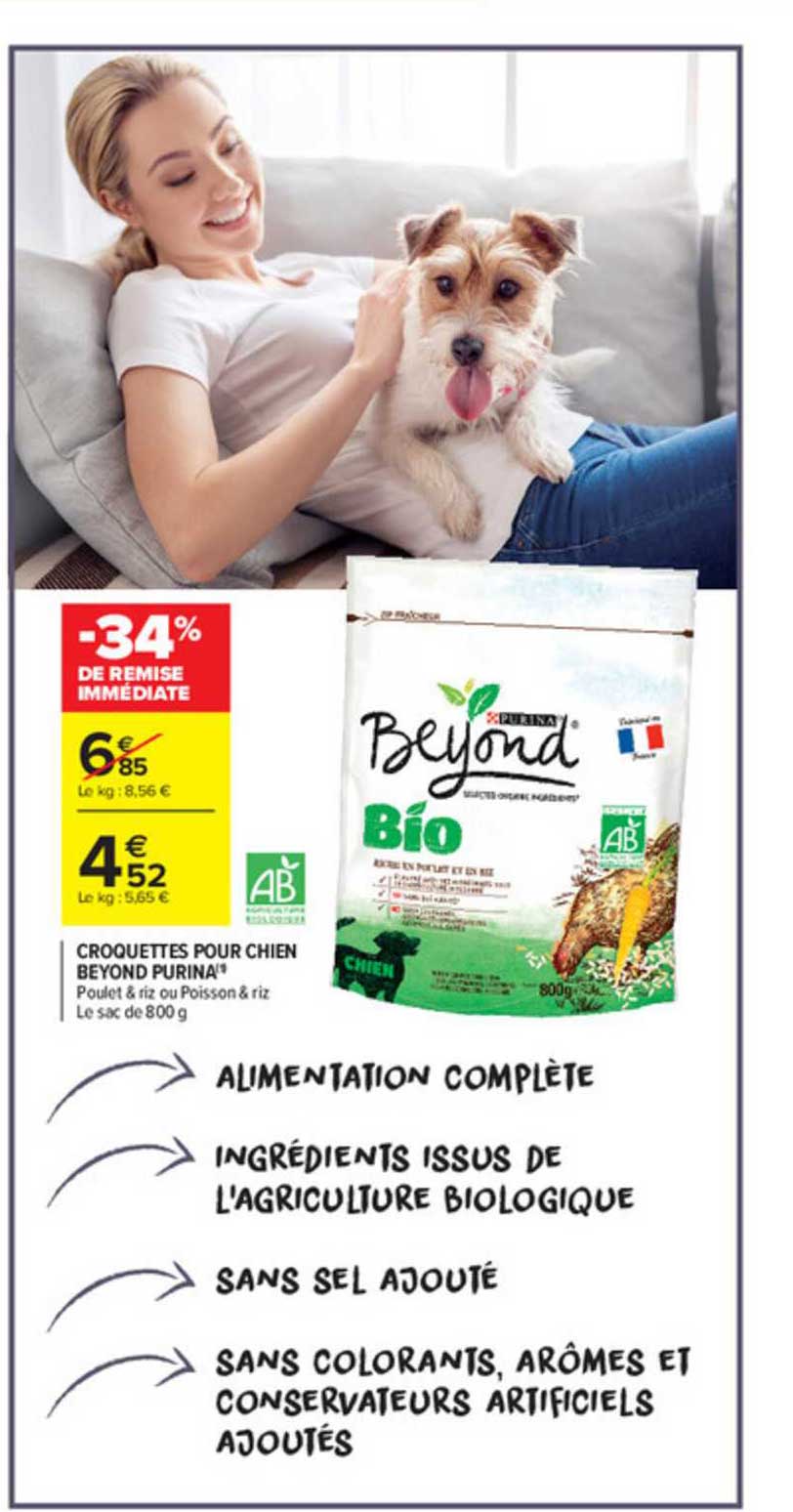 croquettes pour chien beyond purina -34% de remise immédiate