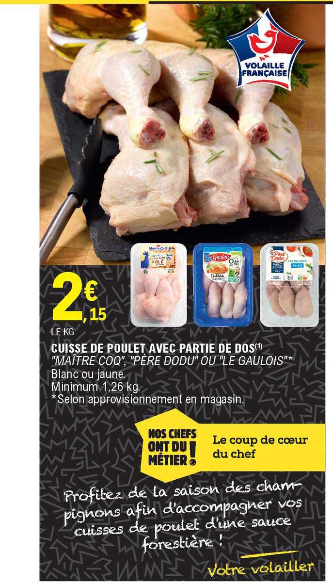 cuisse de poulet avec partie de dos