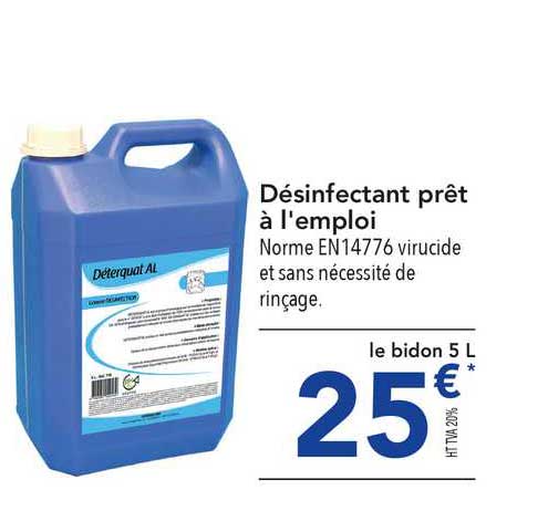 désinfectant prêt à l'emploi