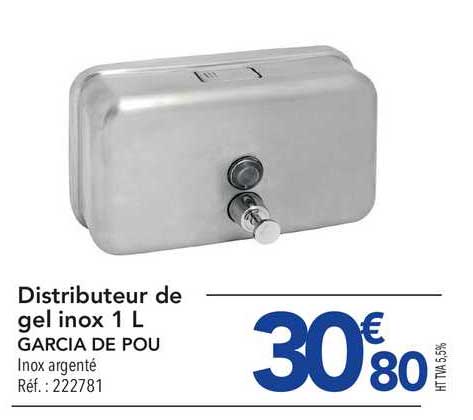 distributeur de gel inox 1 l garcia de pou