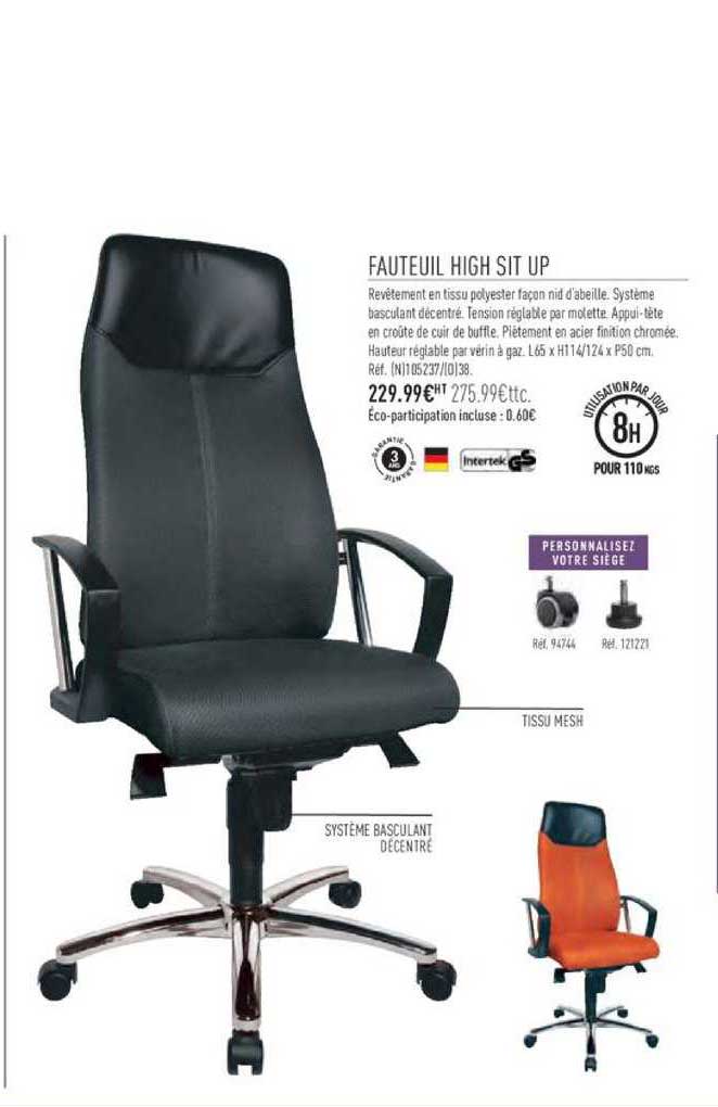 fauteuil high sit up