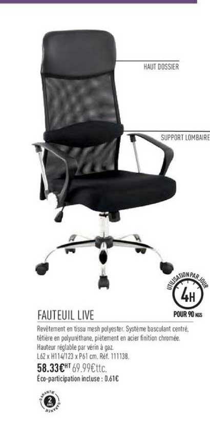 fauteuil live