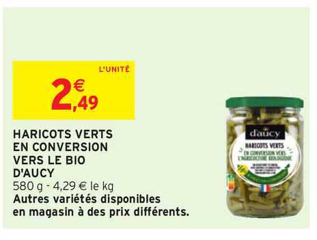 haricots verts en conversion vers le bio d'aucy