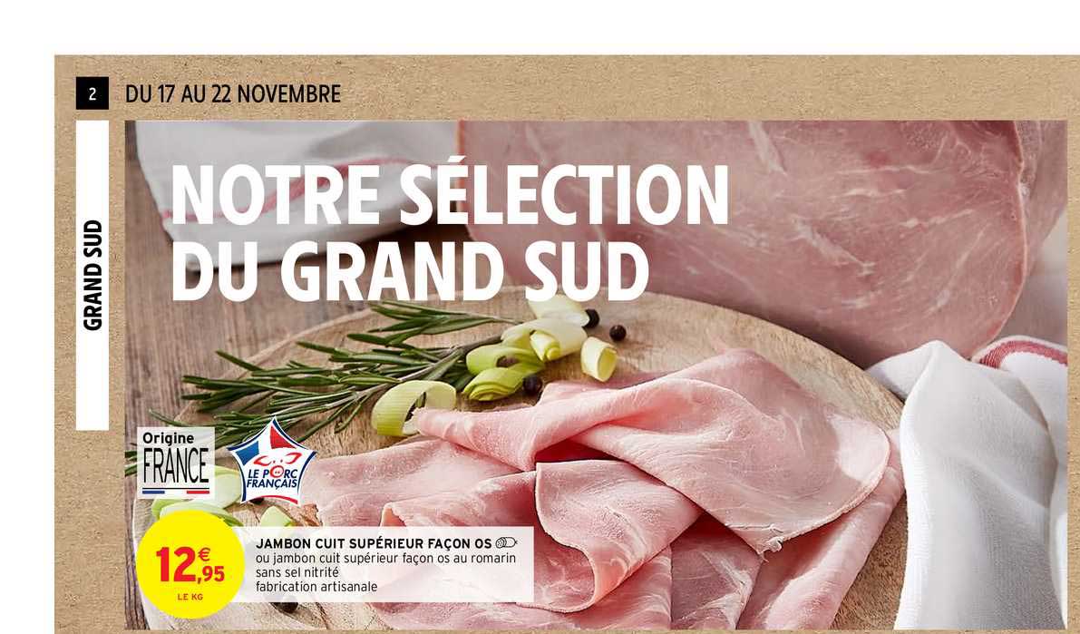 jambon cuit supérieur façon os
