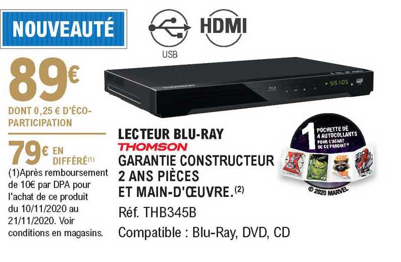 lecteur blu ray thomson