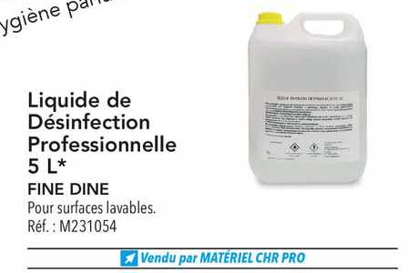 liquide de désinfection professionnelle 5 l fine dine