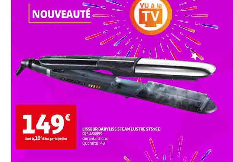 lisseur babyliss steam lustre 5t595e