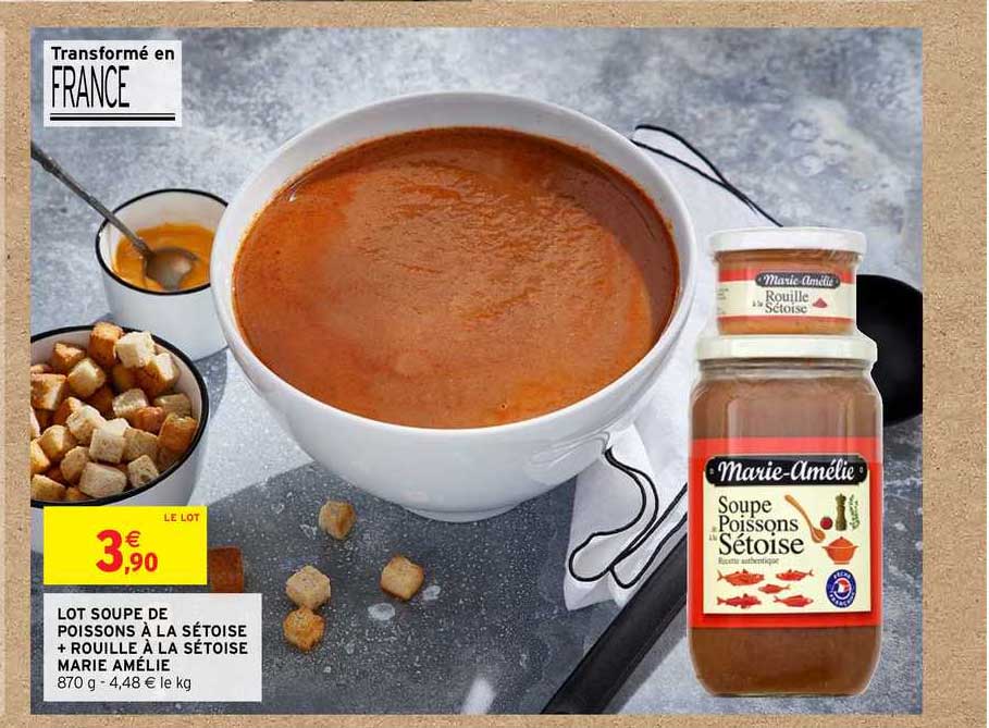 lot soupe de poissons à la sétoise + rouille à la sétoise marie amélie