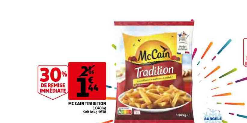 mc cain tradition 30% de remise immédiate