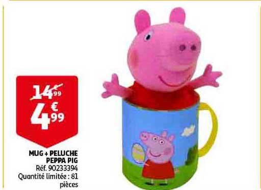 mug + peluche peppa pig