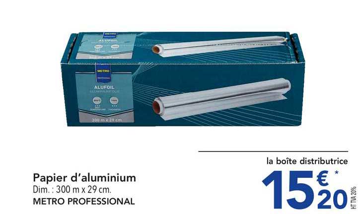 papier d'aluminium metro professional