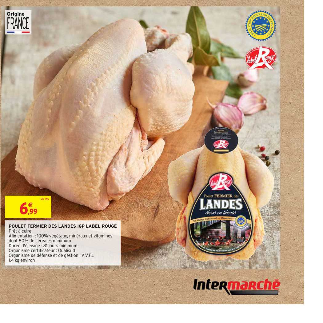 Poulet Fermier Des Landes Igp Label Rouge