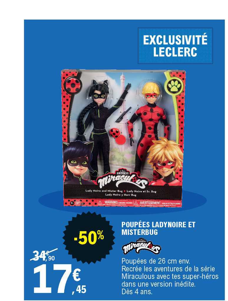 Poupées Ladynoire Et Misterbug Miraculous