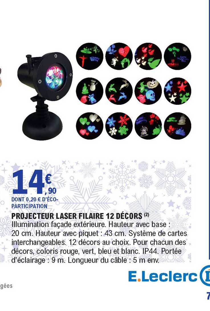 projecteur laser filaire 12 décors