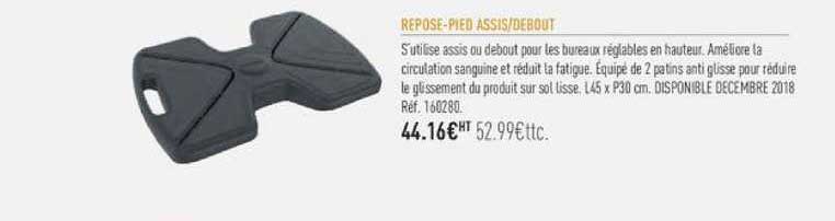 repose pied assis debout