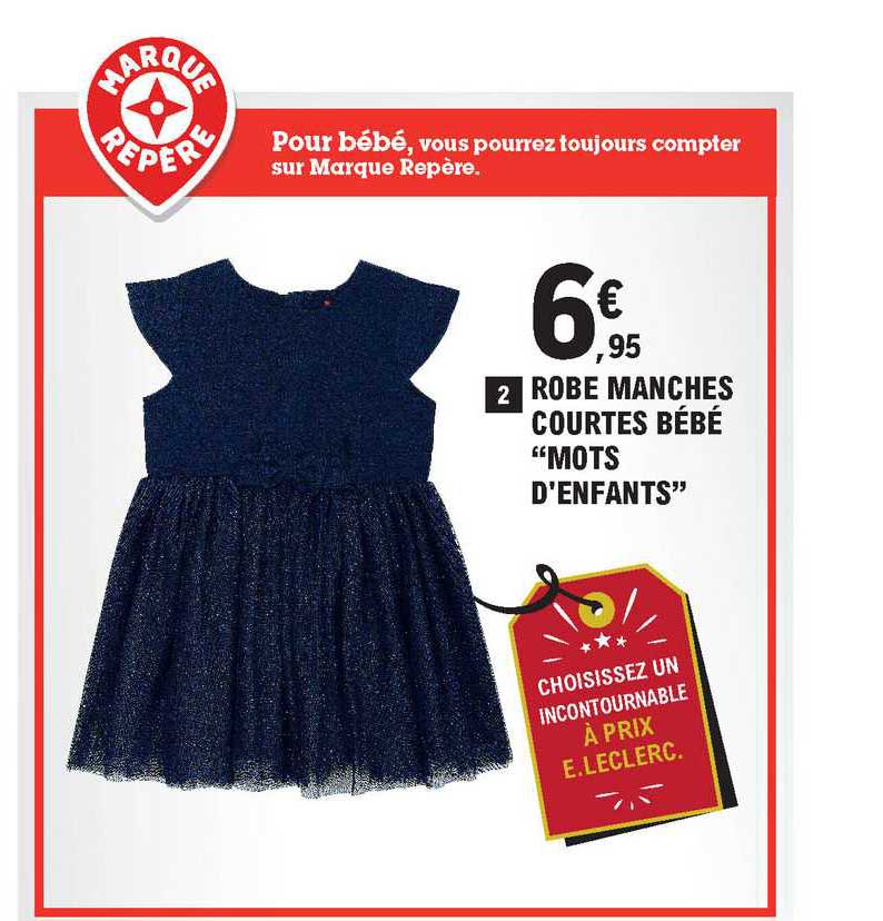 robe manches courtes bébé mots d'enfants