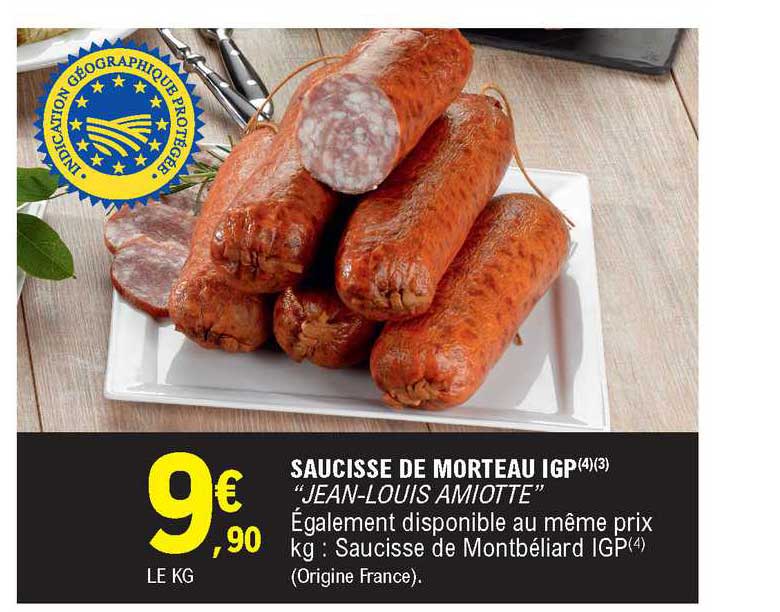 saucisse de morteau igp jean louis amiotte