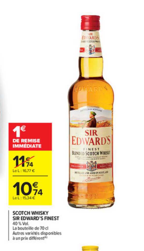 scotch whiksy sir edward's finest