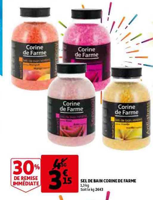 sel de bain corine de farme 30% de remise immédiate