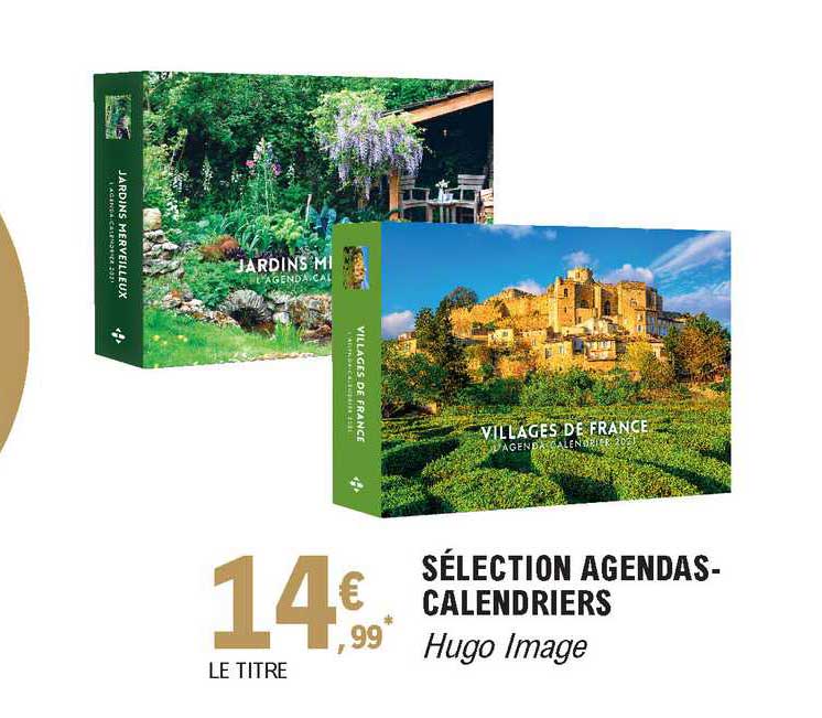 sélection agendas calendriers hugo image