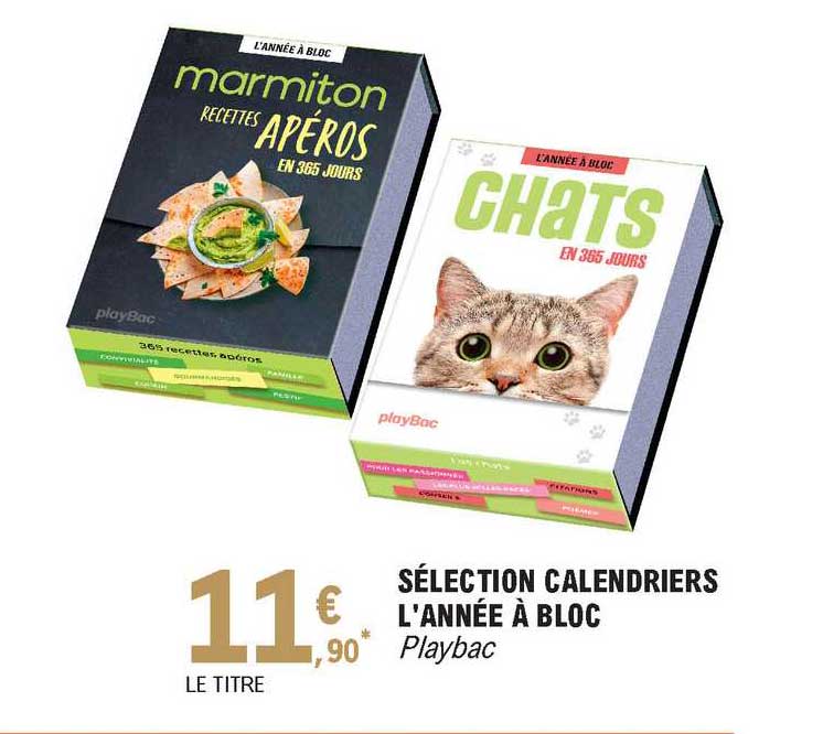 Sélection Calendriers L'année à Bloc