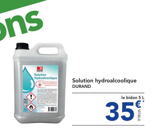 solution hydroalcoolique durand
