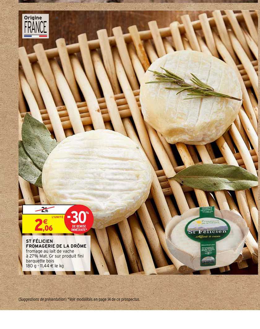 st félicien fromagerie de la drôme -30% de remise immédiate
